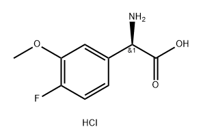 (R)-2-Amino-2-(4-fluoro-3-methoxyphenyl)acetic acid hydrochloride Structure