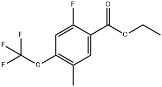 Ethyl 2-fluoro-5-methyl-4-(trifluoromethoxy)benzoate Structure