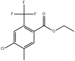 Ethyl 4-chloro-5-methyl-2-(trifluoromethyl)benzoate Structure