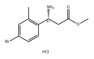 Methyl (R)-3-amino-3-(4-bromo-2-methylphenyl)propanoate hydrochloride Structure