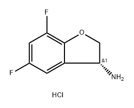 (R)-5,7-Difluoro-2,3-dihydrobenzofuran-3-amine hydrochloride Structure