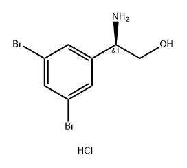 (R)-2-Amino-2-(3,5-dibromophenyl)ethan-1-ol hydrochloride 구조식 이미지