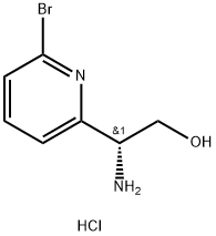 (R)-2-Amino-2-(6-bromopyridin-2-yl)ethan-1-ol dihydrochloride 구조식 이미지