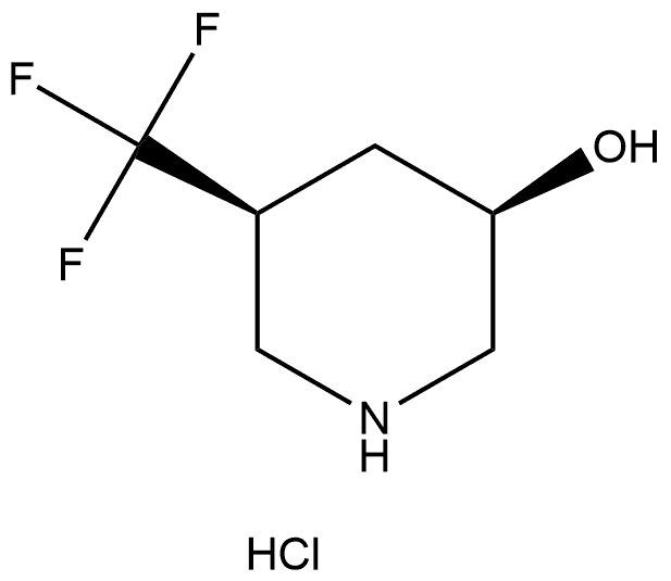 cis-5-Trifluoromethyl-piperidin-3-ol hydrochloride 구조식 이미지