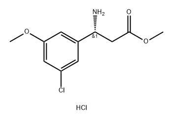 Methyl (R)-3-amino-3-(3-chloro-5-methoxyphenyl)propanoate hydrochloride Structure