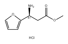 Methyl (S)-3-amino-3-(furan-2-yl)propanoate hydrochloride 구조식 이미지