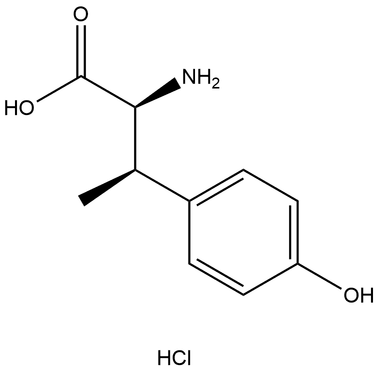 (2S,3R)-2-Amino-3-(4-hydroxy-phenyl)-butyric acid hydrochloride Structure