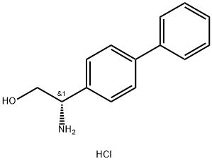 [1,1'-Biphenyl]-4-ethanol, β-amino-, hydrochloride (1:1), (βS)- 구조식 이미지