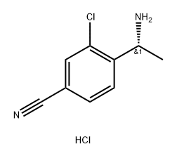 (R)-4-(1-Aminoethyl)-3-chlorobenzonitrile hydrochloride Structure