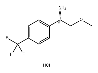 (S)-2-Methoxy-1-(4-(trifluoromethyl)phenyl)ethan-1-amine hydrochloride Structure