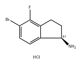 (R)-5-Bromo-4-fluoro-2,3-dihydro-1H-inden-1-amine hydrochloride Structure