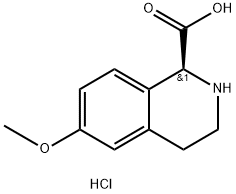 (S)-6-methoxy-1,2,3,4-tetrahydroisoquinoline-1-carboxylic acid hydrochloride 구조식 이미지