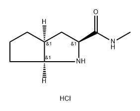 (2S,3aS,6aS)-N-methyl-octahydrocyclopenta[b]pyrrole-2-carboxamide hydrochloride Structure