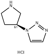 1H-1,2,3-Triazole, 1-(3S)-3-pyrrolidinyl-, hydrochloride (1:2) 구조식 이미지