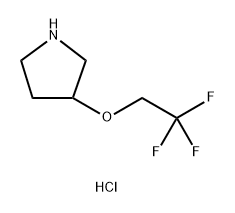 Pyrrolidine, 3-(2,2,2-trifluoroethoxy)-, hydrochloride (1:1) Structure