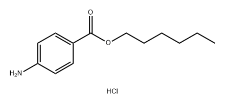 Benzoic acid, 4-amino-, hexyl ester, hydrochloride (1:1) Structure