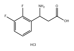 Benzenepropanoic acid, β-amino-2,3-difluoro-, hydrochloride (1:1) Structure