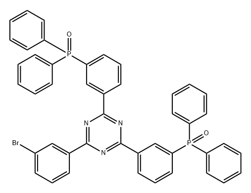 1,3,5-Triazine, 2-(3-bromophenyl)-4,6-bis[3-(diphenylphosphinyl)phenyl]- 구조식 이미지