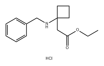 Ethyl 2-(1-(benzylamino)cyclobutyl)acetate hydrochloride 구조식 이미지