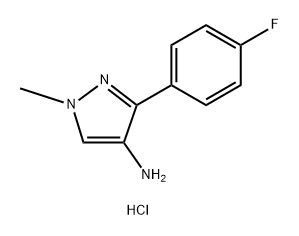 1H-Pyrazol-4-amine, 3-(4-fluorophenyl)-1-methyl-, hydrochloride (1:1) Structure