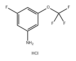 Benzenamine, 3-fluoro-5-(trifluoromethoxy)-, hydrochloride (1:1) Structure