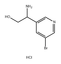 3-Pyridineethanol, β-amino-5-bromo-, hydrochloride (1:2) Structure