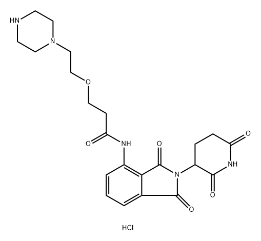 Pomalidomide-PEG1-piperazine hydrochloride 구조식 이미지