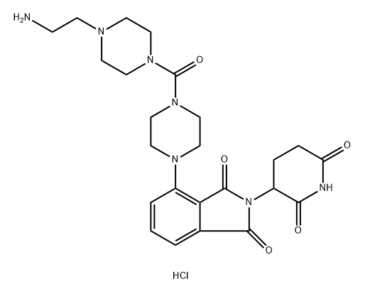 Pomalidomide-dipiperazine-NH2 hydrochloride Structure