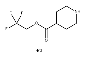 2,2,2-trifluoroethyl piperidine-4-carboxylate hydrochloride Structure