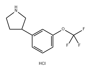 3-[3-(trifluoromethoxy)phenyl]pyrrolidine hydrochloride Structure