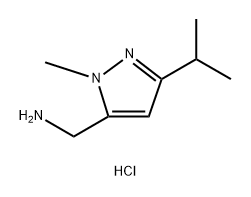 1-[1-methyl-3-(propan-2-yl)-1H-pyrazol-5-yl]methanamine dihydrochloride Structure