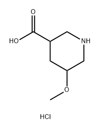 5-methoxypiperidine-3-carboxylic acid hydrochloride Structure