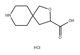 2-oxa-8-azaspiro[4.5]decane-3-carboxylic acid hydrochloride Structure