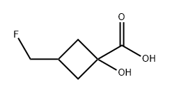 3-(fluoromethyl)-1-hydroxycyclobutane-1-carboxylic acid, Mixture of diastereomers Structure