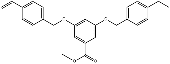 3-[(4-ethenylphenyl)methoxy]-5-[(4-ethylphenyl)methoxy]benzoic acid methyl ester Structure