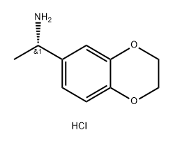 1,4-Benzodioxin-6-methanamine, 2,3-dihydro-α-methyl-, hydrochloride (1:1), (αS)- 구조식 이미지