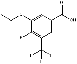 3-Ethoxy-4-fluoro-5-(trifluoromethyl)benzoic acid 구조식 이미지