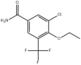 3-Chloro-4-ethoxy-5-(trifluoromethyl)benzamide Structure