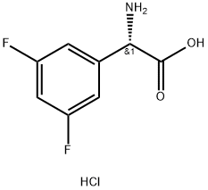 (2S)-2-AMINO-2-(3,5-DIFLUOROPHENYL)ACETIC ACID HYDROCHLORIDE Structure