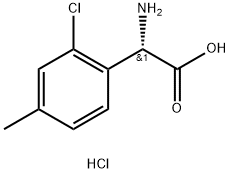 (2S)-2-AMINO-2-(2-CHLORO-4-METHYLPHENYL)ACETIC ACID HYDROCHLORIDE Structure