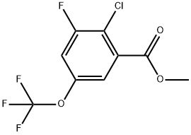 Methyl 2-chloro-3-fluoro-5-(trifluoromethoxy)benzoate 구조식 이미지