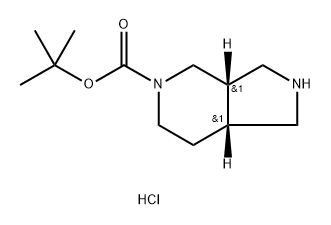 5H-Pyrrolo[3,4-c]pyridine-5-carboxylic acid, octahydro-, 1,1-dimethylethyl ester, hydrochloride (1:1), (3aR,7aS)-rel- Structure