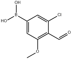 B-(3-Chloro-4-formyl-5-methoxyphenyl)boronic acid Structure