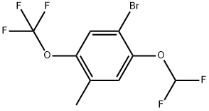 1-Bromo-2-(difluoromethoxy)-4-methyl-5-(trifluoromethoxy)benzene Structure