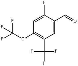 2-Fluoro-4-(trifluoromethoxy)-5-(trifluoromethyl)benzaldehyde Structure