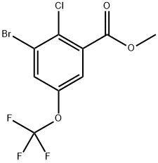 methyl 3-bromo-2-chloro-5-(trifluoromethoxy)benzoate Structure