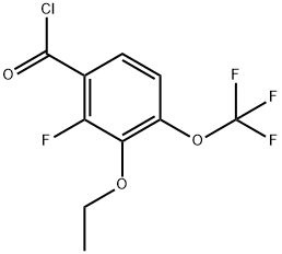 3-Ethoxy-2-fluoro-4-(trifluoromethoxy)benzoyl chloride Structure