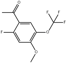1-[2-Fluoro-4-methoxy-5-(trifluoromethoxy)phenyl]ethanone Structure