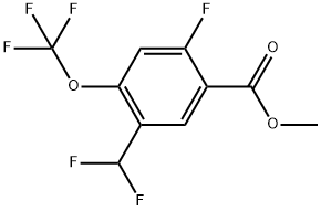 Methyl 5-(difluoromethyl)-2-fluoro-4-(trifluoromethoxy)benzoate Structure