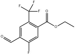 Ethyl 5-fluoro-4-formyl-2-(trifluoromethyl)benzoate 구조식 이미지